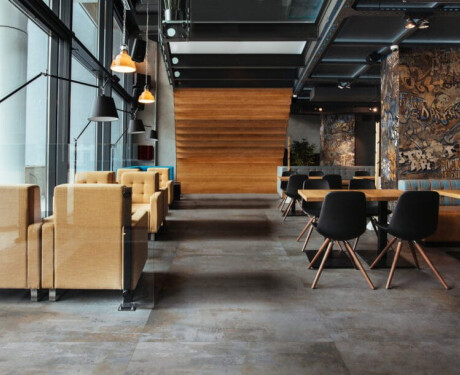 Glazed porcelain floor tile, 120x120 cm, matte brown, rectified, A4H265 City Multicolor