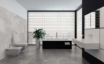 60x120 cm stone-effect white matte porcelain tile A4H291 Lop White
