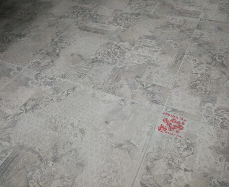 60x60 Floor Tile, Carpet Grigio, Matte, Rectified, A4H34 Patchwork