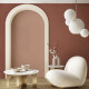 Glazed porcelain floor tile, 60x120 cm, matte pink, rectified, A4H365 Mood Gentle #1