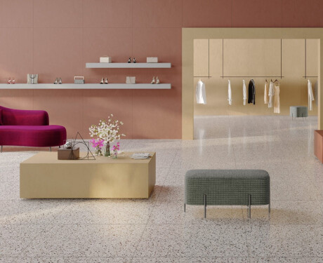 Glazed porcelain floor tile, 60x120 cm, matte red, rectified, A4H369 Mood Verve