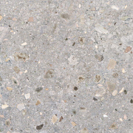 Glazed porcelain floor tile, 120x120 cm, matte terrazzo gray, rectified, A4H417 Ceppo Di Gre Multi #4