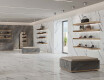 Large-format 120x270 cm glossy porcelain tile with gray veining, rectified, A4H451 Statuario Superiore