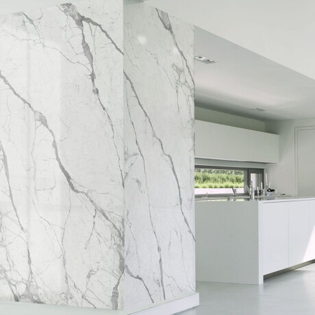 Large-format 120x270 cm glossy porcelain tile with gray veining, rectified, A4H451 Statuario Superiore #6