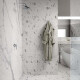 Glazed porcelain floor tile, 120x280 cm, matte finish with gray veining, rectified, A4H452 Statuario Superiore #1