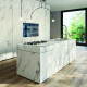 Large-format porcelain tile, 120x280, white marble with gray veins, glossy finish, A4H462 Calacatta #2