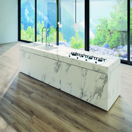 Large-format 120x270 cm porcelain tile with gray veins, matte finish, rectified, A4H463 Calacatta #12