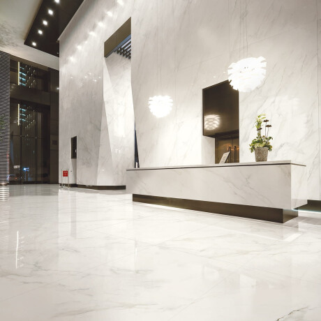 Large-format 120x270 cm porcelain tile with gray veins, matte finish, rectified, A4H463 Calacatta #15