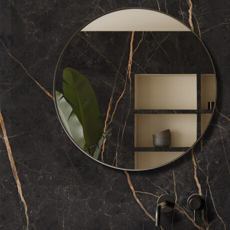 Large-format 120x280 porcelain tile, black marble with gold veins, glossy finish, A4H474 Sant Loreno #5