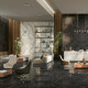 Large-format 120x280 porcelain tile, black marble with gold veins, glossy finish, A4H474 Sant Loreno #7