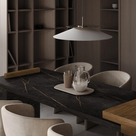 120x120 Floor Porcelain Tile, Marble with Gold Veins, Glossy Finish, A4H475 Sant Loreno #2