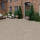 100x100 floor tiles, cross-cut travertine, matte finish, gray-beige taupe A4H499 Chrono Stone #3