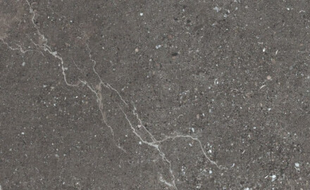 Veined stone porcelain tile for flooring, 100x100, matte, dark gray A4H507 Volterra Stone