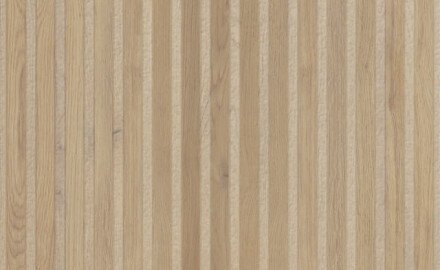 Grooved wood-effect floor tiles in a warm wood tone, 60x120, matte finish, A4H509 Frame Rigat-One Mid