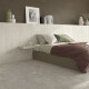 Grooved porcelain floor tiles, 60x120, light gray, matte, A4H510 Rigat-One Ermetica Bianco #1