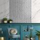Large-format porcelain tile, 120x280, white marble with black veins, matte finish, A4H680 Markina White #6