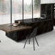 Large-format porcelain tile, 120x280, black marble with white veins, glossy finish, A4H687 Markina Black #7