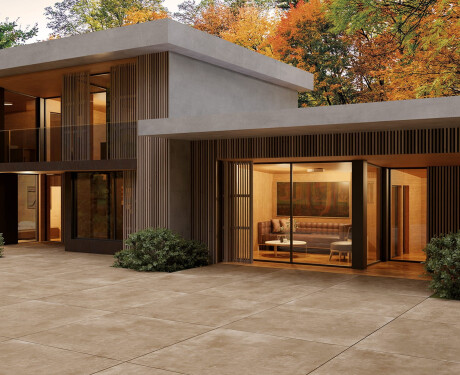Large-format porcelain tile, 120x280, concrete taupe, matte, A4H758 Louft Taupe