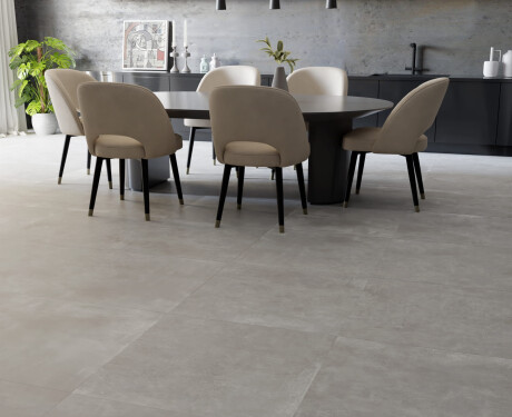 Large-format porcelain tile, 120x280, matte gray concrete, A4H763 Louft Ash