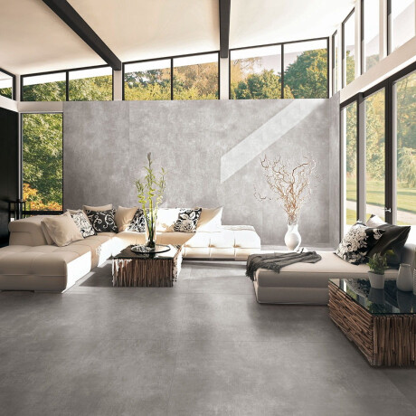 Large-format porcelain tile, 120x280, matte gray concrete, A4H763 Louft Ash #4