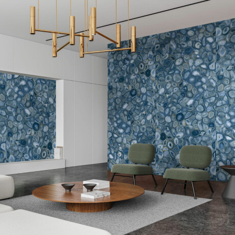 Large-format porcelain tile, 120x280, blue agate, glossy, A4H832 Aghatina Azul #2