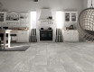 Glazed Porcelain Floor Tile, 60x120 cm, Matte Gray, Rectified, A4H84 Iroc Greige