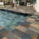 60x120 cm brown wall tile with rust-colored accents, matte finish, A4H892 Pizarra Bali #6