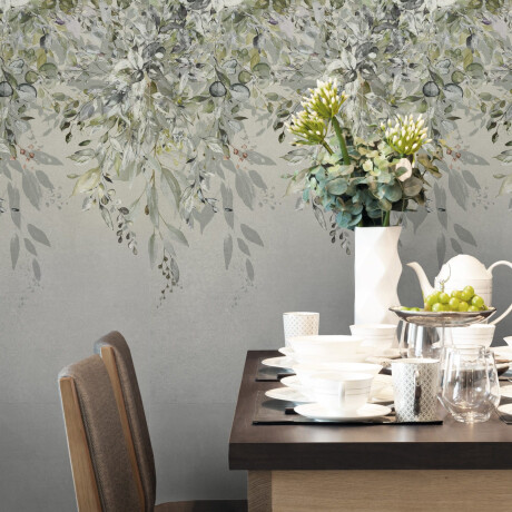 60x120 cm gray wall tile with floral patterns, matte finish, A4H918 Flower #2