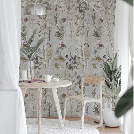 60x120 cm gray wall tile with floral patterns, matte finish, A4H919 Glame #3