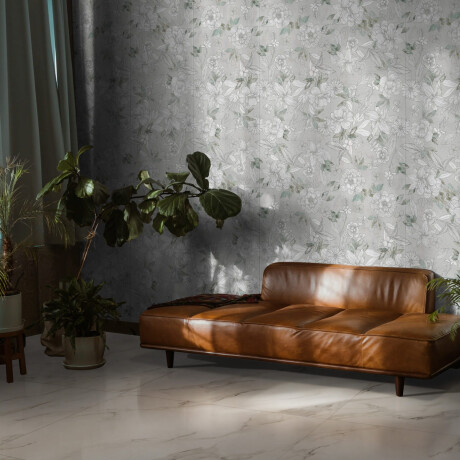 60x120 cm gray wall porcelain tile with floral patterns, matte finish, A4H923 Lirio #1