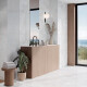 Large-format 100x100 marble-effect porcelain tile with veining, glossy finish, A4H944 Saffire Pearl #6