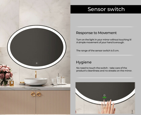 Backlit LED Bathroom Mirror L74 #5