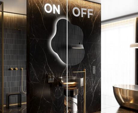 Irregular Mirror LED Lighted decorative design EM221 #3