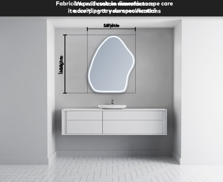 Irregular Mirror LED Lighted decorative design G223 #4