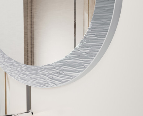 Asymmetrical bathroom mirror with a metal frame L292 #3