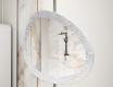 Asymmetrical bathroom mirror with a metal frame L292 #4