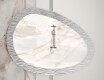 Asymmetrical bathroom mirror with a metal frame L292 #5