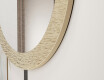 Round mirror featuring a stylish metal trim L288 #3