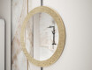 Round mirror featuring a stylish metal trim L288 #4