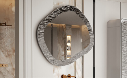 Custom-sized mirror in a stylish metal frame L291