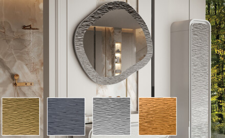 Custom-sized mirror in a stylish metal frame L291
