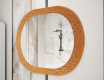 Bathroom mirror with stylish metal accents L289 #4