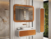 Rounded mirror with a metal frame L287