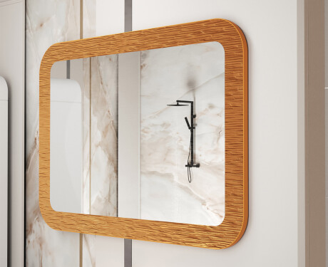 Rounded mirror with a metal frame L287 #4