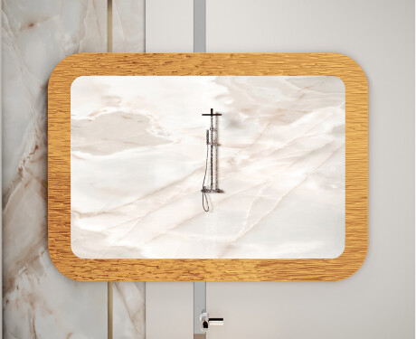 Rounded mirror with a metal frame L287 #5