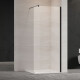 Walk-in cabin transparent glass black profile #2