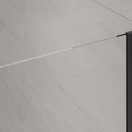 Walk-in cabin transparent glass black profile #3