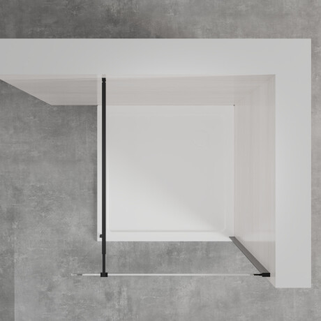 Walk-in cabin transparent glass black profile #4