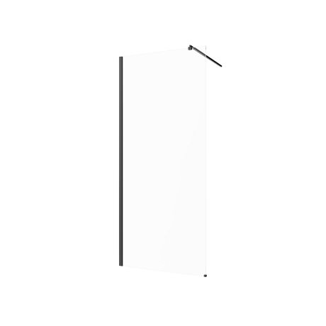 Walk-in cabin transparent glass black profile #6