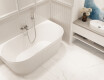 Free-standing Glamour 170 cm fluted panelled bathtub, complete with siphon and plug/drain in white